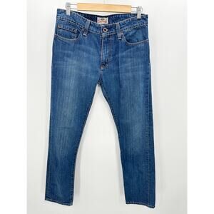 Fossil Mens Slim Straight‎ Jeans 30x30 Blue Medium Wash Cotton OPC1103